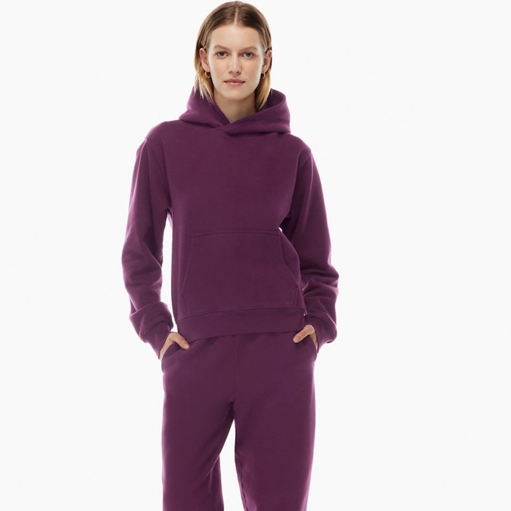 NWOT Aritzia Tna Cozy Fleece Perfect Hoodie in color Potent Purple